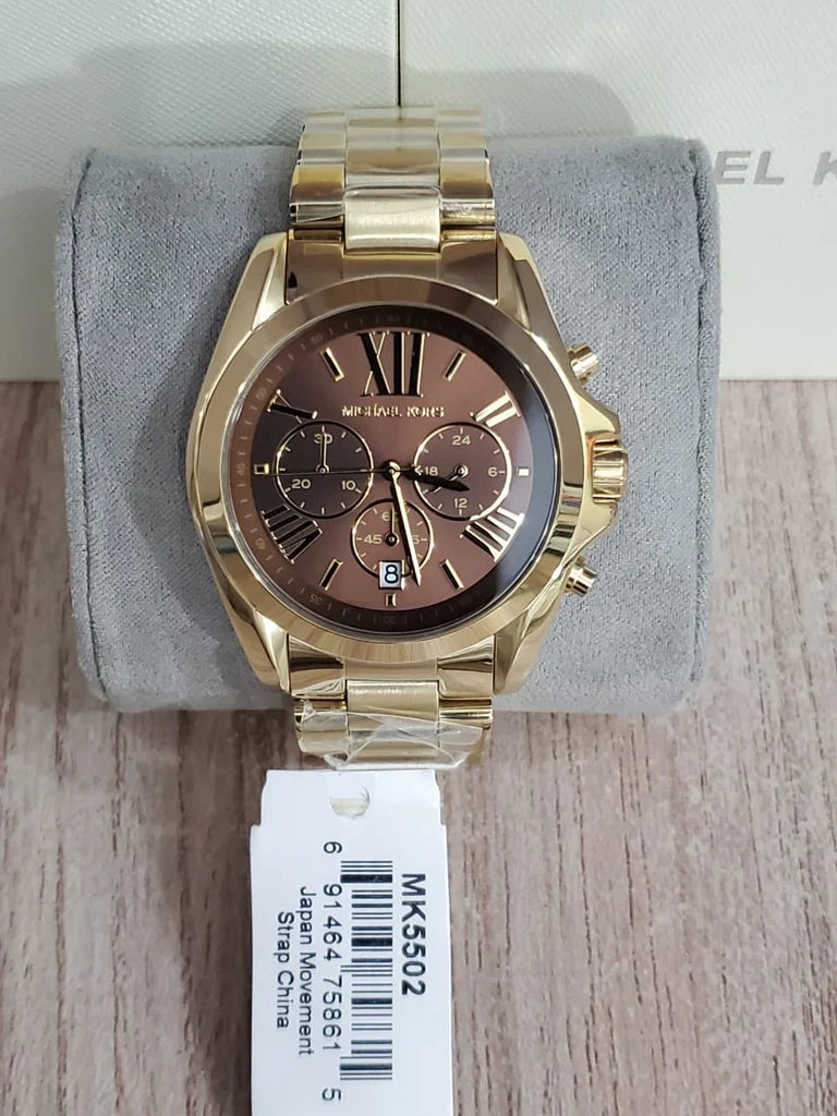 MICHAEL KORS BRADSHAW-MK5502 Gold & Brown 43mm (Unisex)