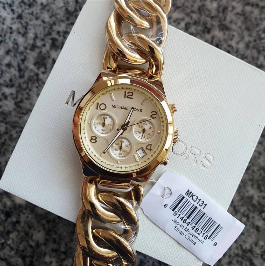 MICHAEL KORS YELLOW GOLD PLATED RUNWAY TWIST - MK3131 ( women )