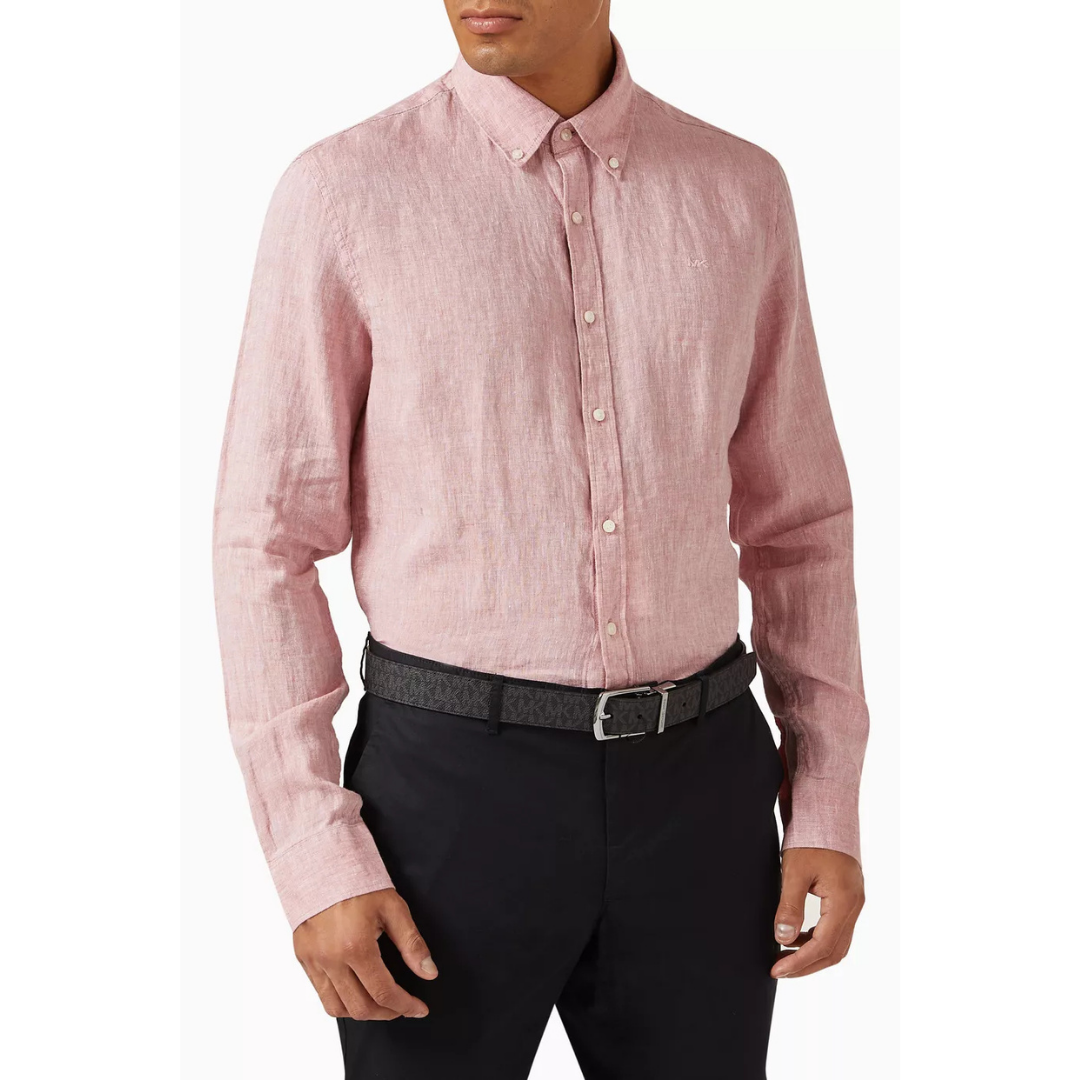 Michael Kors Reversible Signature Logo and Leather Belt ( Black )