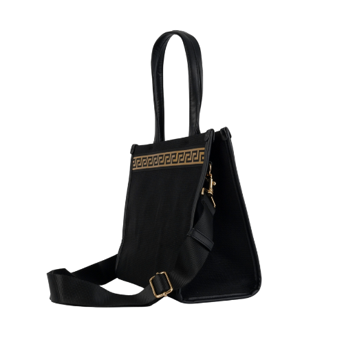 Versace Fragrances Canvas Bag Black Travel Purse Handbag Shoulder Tote