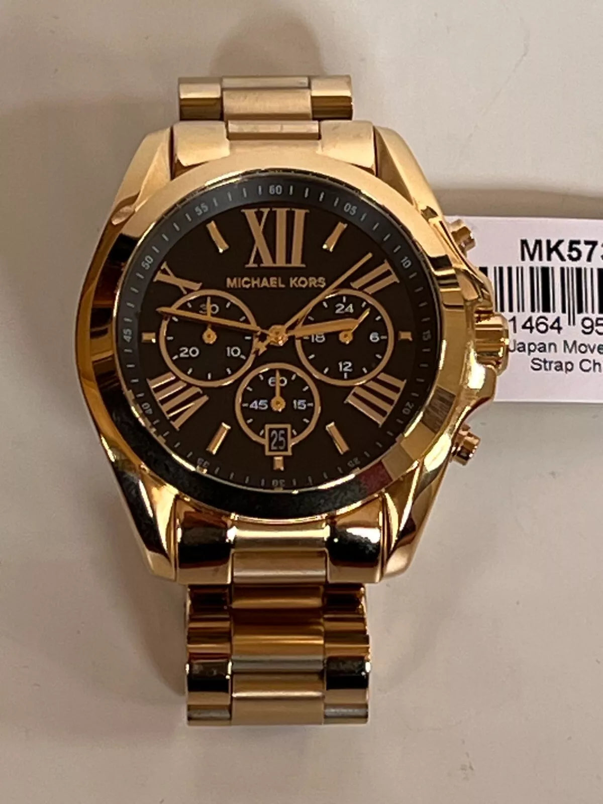 MICHAEL KORS BRADSHAW-MK5854 Black & Gold 43mm (Unisex)