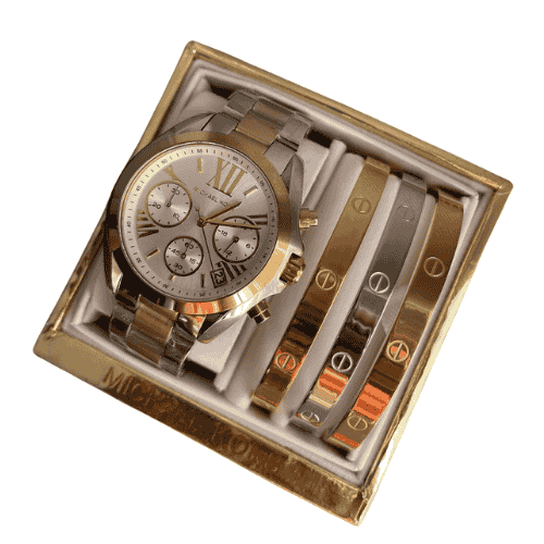 MK WATCHES W/ BANGLE SET FOR WOMEN