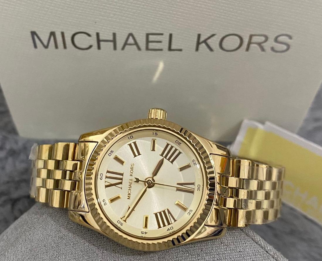 MICHAEL KORS QUARTZ STAINLESS STEEL GOLD DIAL MK3230