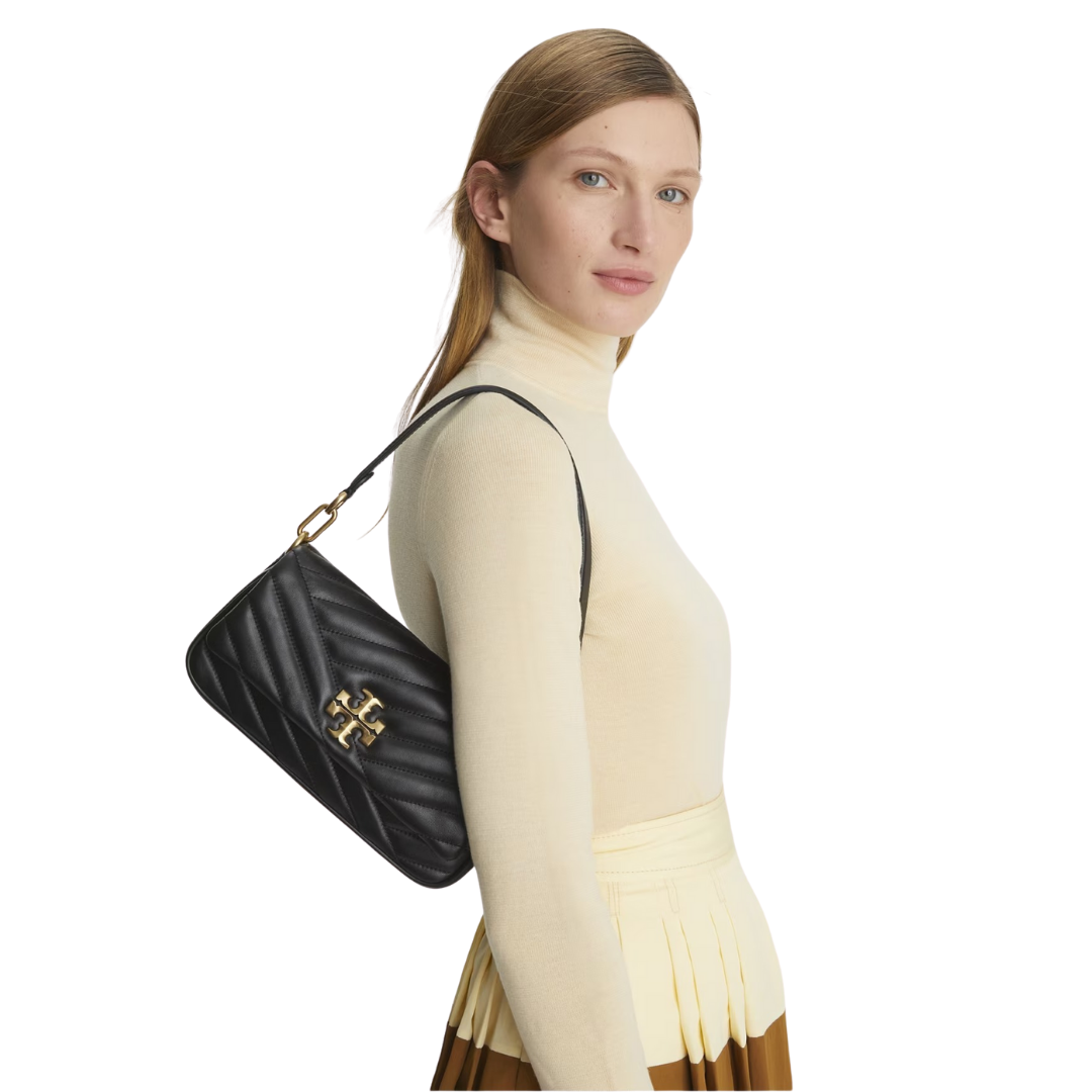 Tory Burch Kira Chevron Small Shoulder Bag Black
