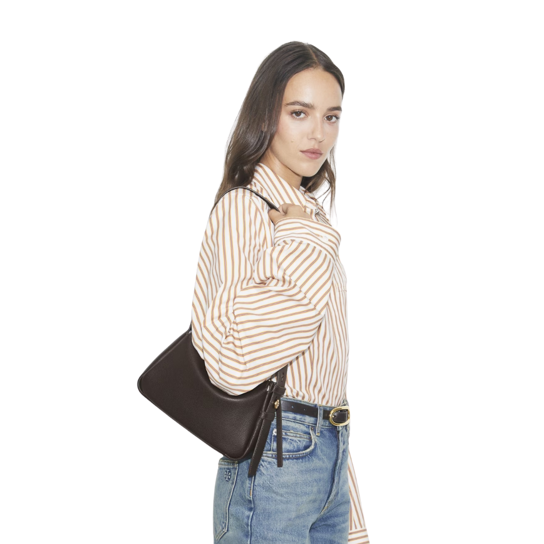 Tory Burch Romy Shoulder Bag ( Deep Brown )