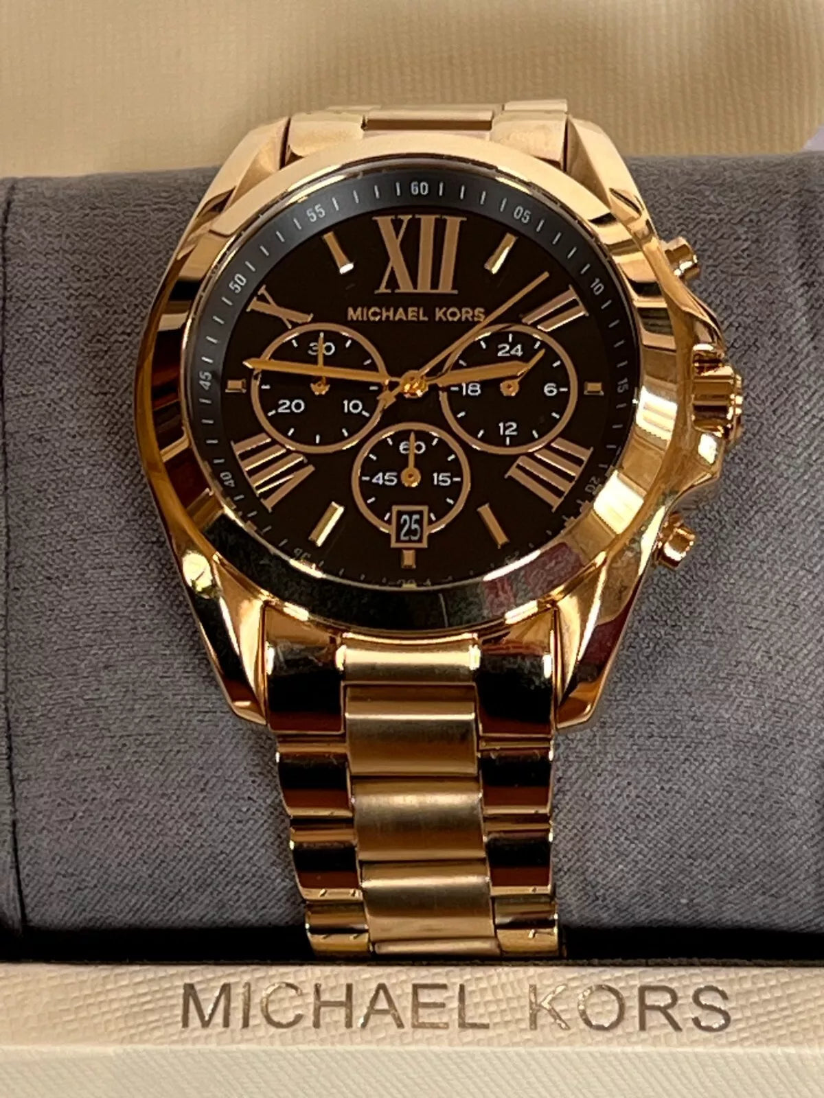 MICHAEL KORS BRADSHAW-MK5854 Black & Gold 43mm (Unisex)