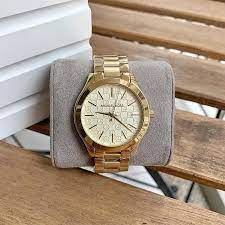 MICHAEL KORS WOMEN'S QUARTZ GOLD STAINLESS STEEL CHAMPAGNE DIAL WATCH MK3335