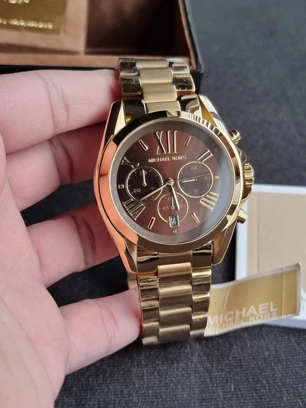 MICHAEL KORS BRADSHAW-MK5502 Gold & Brown 43mm (Unisex)