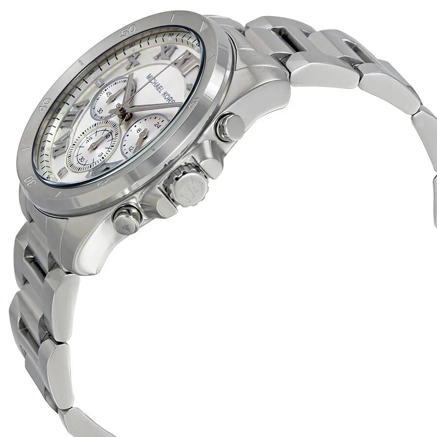 MICHAEL KORS BRECKEN SILVER DIAL MEN'S CHRONOGRAPH WATCH - MK8562