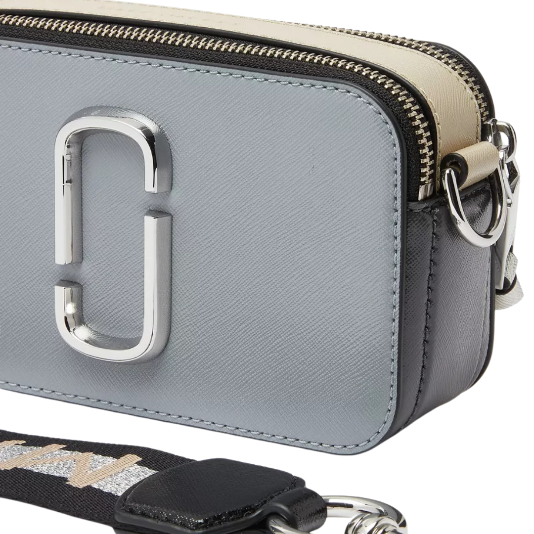 MARC JACOBS Saffiano Small Snapshot Camera Bag Wolf Grey