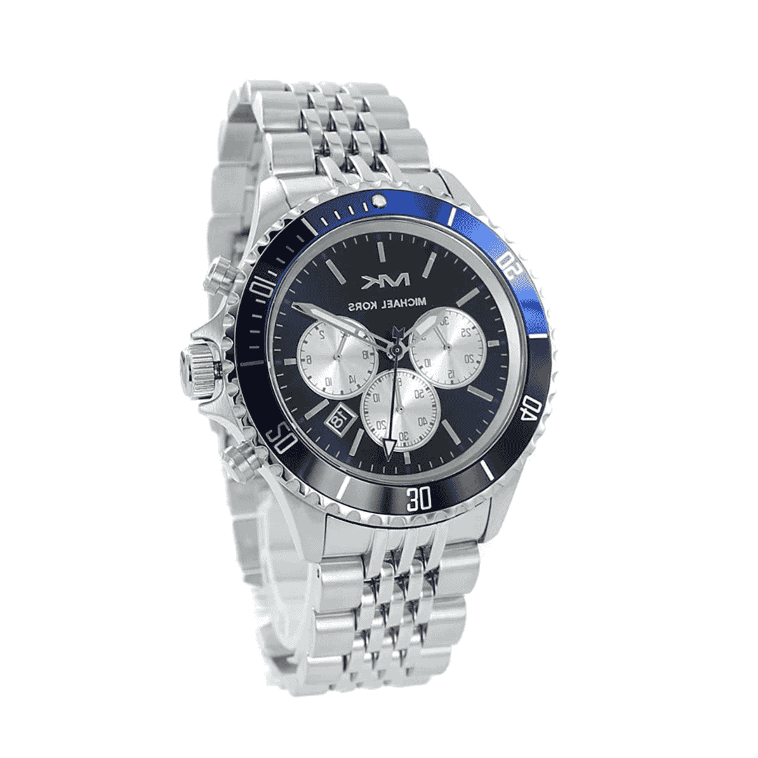 MICHAEL KORS MEN'S BAYVILLE CHRONOGRAPH ( SILVER/BLACK) - MK8749