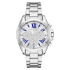 MICHAEL KORS UNISEX QUARTZ STAINLESS STEEL SILVER, CRYSTAL PAVE DIAL ( women )