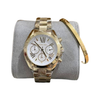 MICHAEL KORS BRADSHAW GOLD PLATED WHITE DIAL ( WITH MK BANGLE )