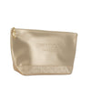 JIMMY CHOO PARFUMS FAUX LEATHER GLITTER TRIM CLUTCH POUCH COSMETIC BAG - GOLD