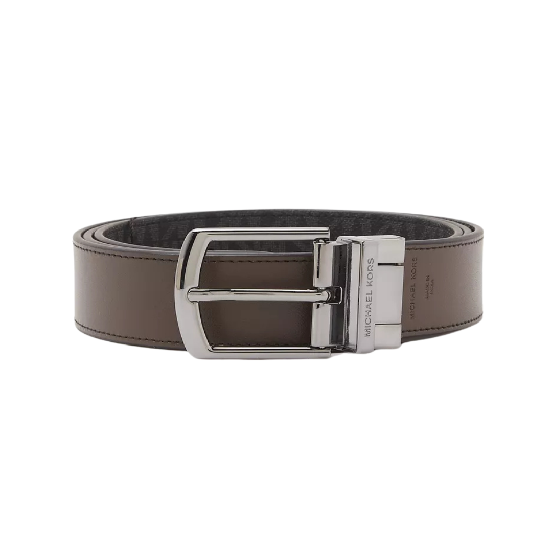 Michael Kors Reversible Signature Logo and Leather Belt ( Brown )
