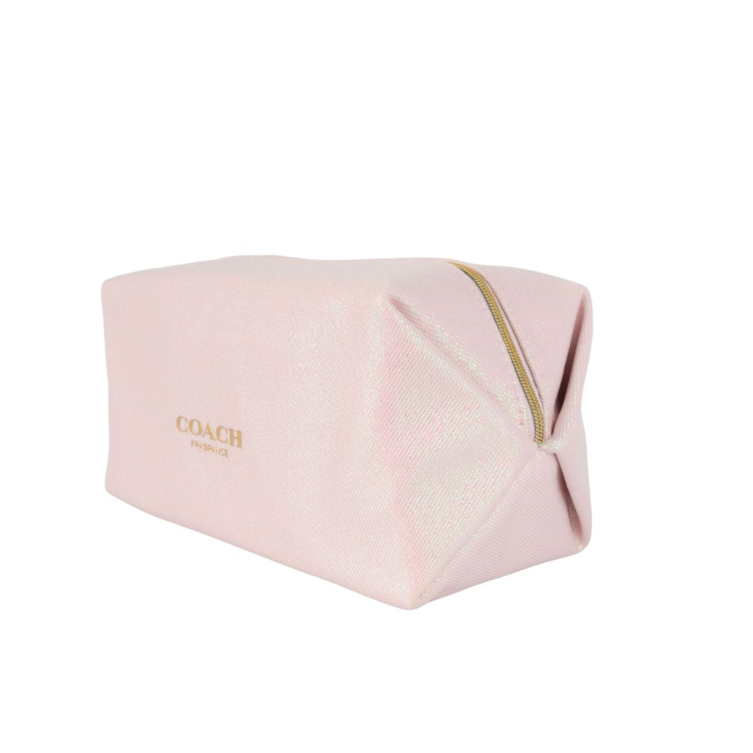 COACH PINK SHIMMER TOILETRY POUCH