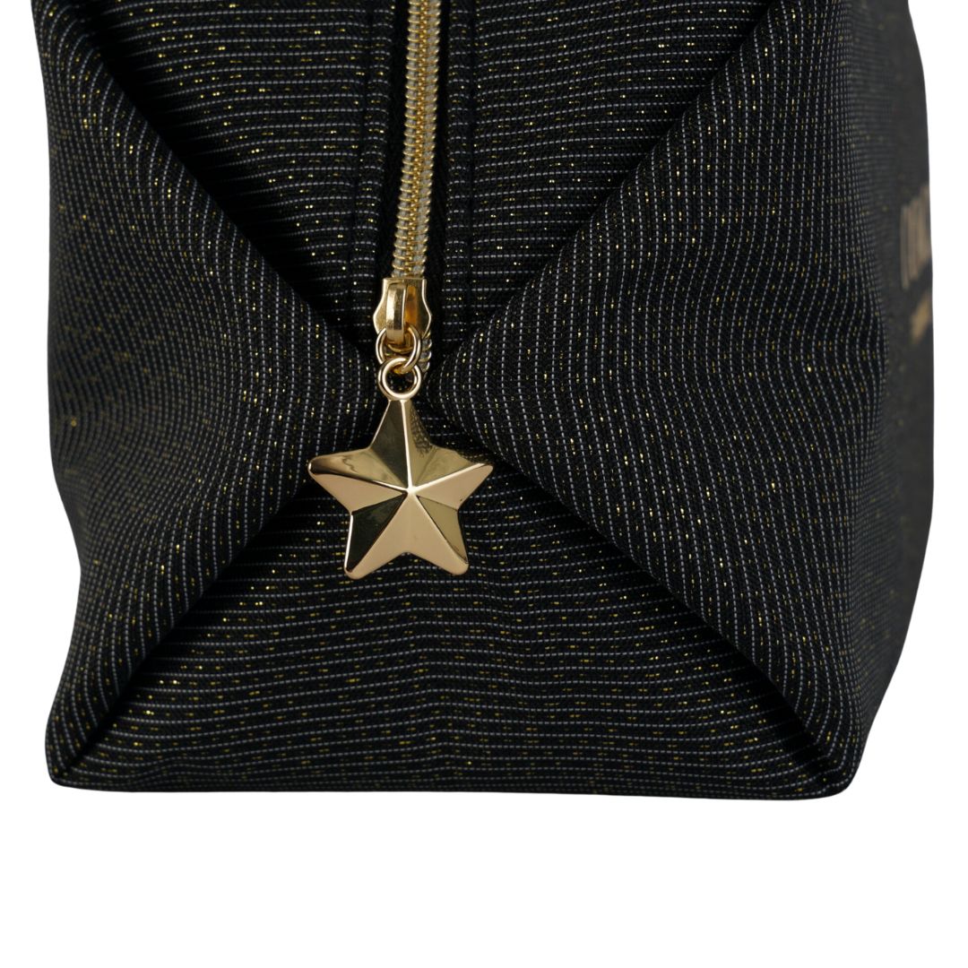 COACH BLACK SHIMMER TOILETRY POUCH