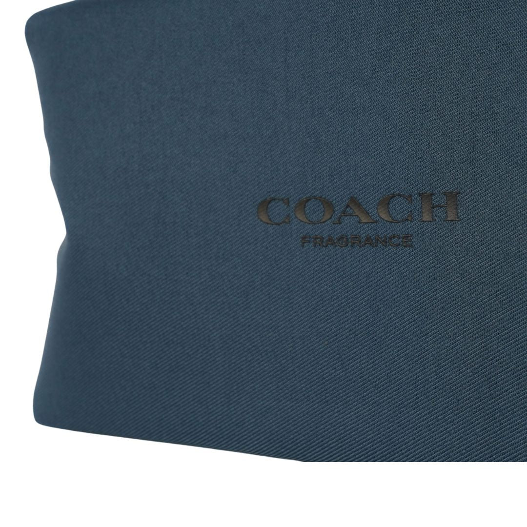 COACH PARFUMS TOILETRY BAG POUCH COSMETIC CASE (TEAL GREY)
