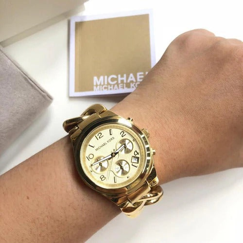 MICHAEL KORS YELLOW GOLD PLATED RUNWAY TWIST - MK3131 ( women )