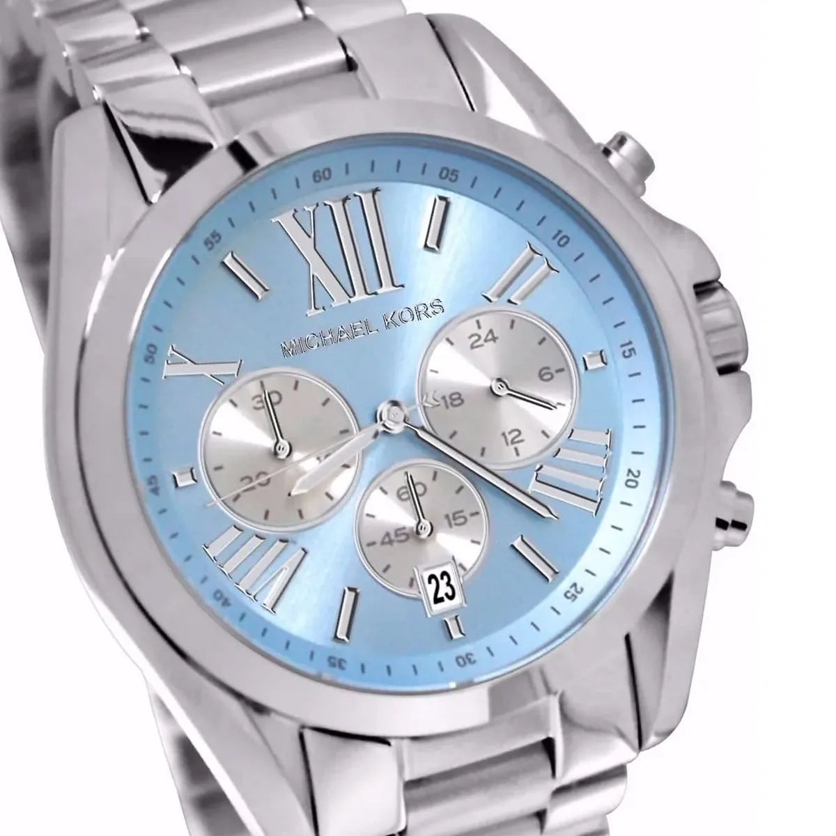 MK BRADSHAW-MK6098 SILVER BABY BLUE DIAL 43mm (Unisex)