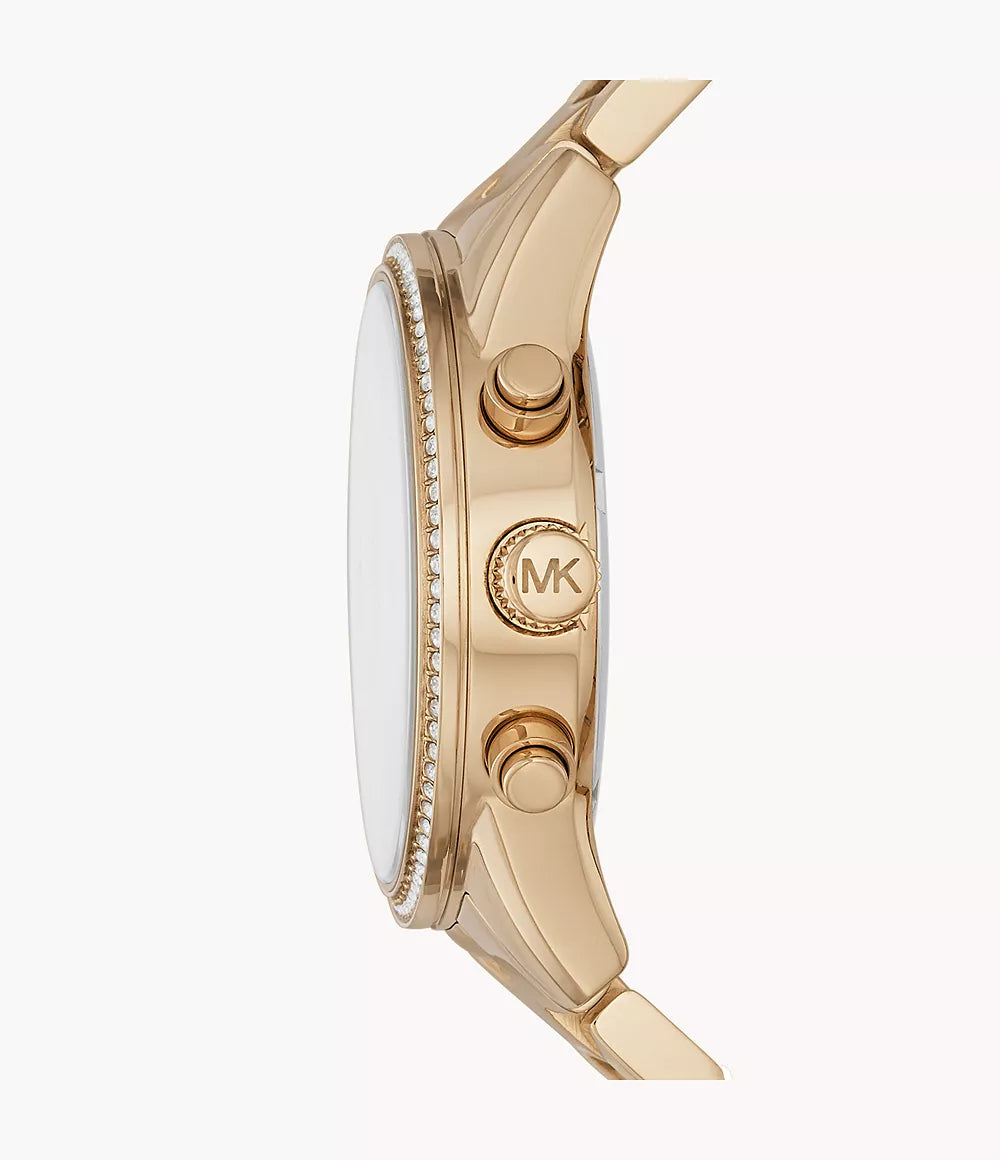 MICHAEL KORS RITZ CHRONOGRAPH GOLD DIAL ( women )