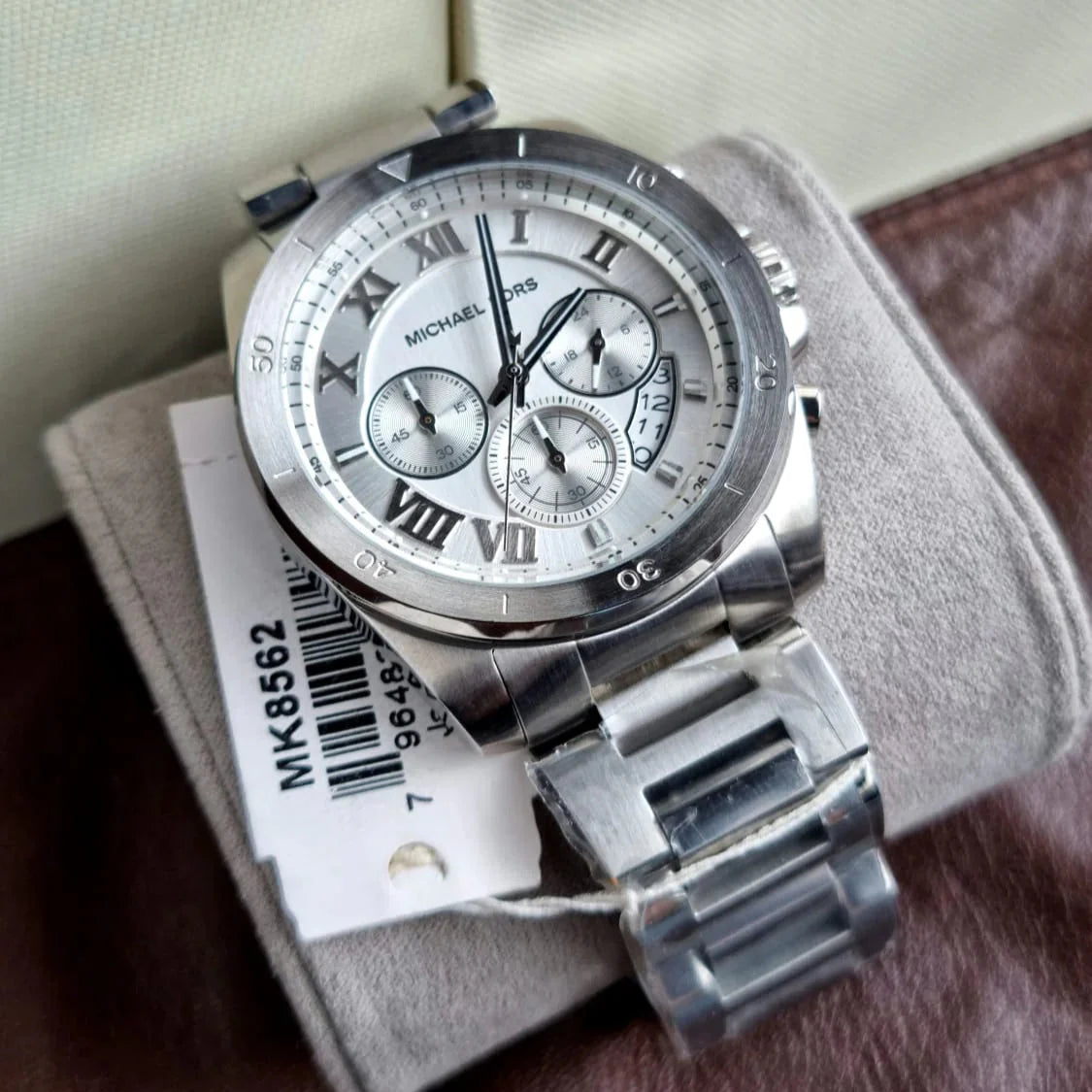 MICHAEL KORS BRECKEN SILVER DIAL MEN'S CHRONOGRAPH WATCH - MK8562