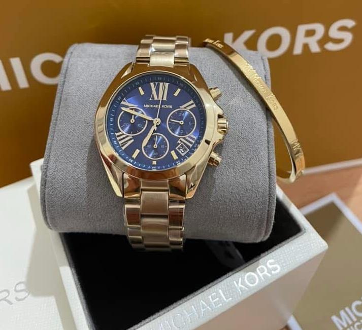 MICHAEL KORS QUARTZ CHRONOGRAPH DISPLAY STAINLESS STEEL - MK5923 ( WITH MK BANGLE )