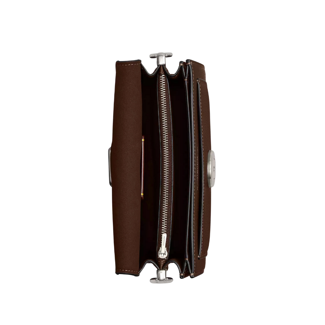 COACH Tabby Shoulder Bag Brown 20 Silver logo