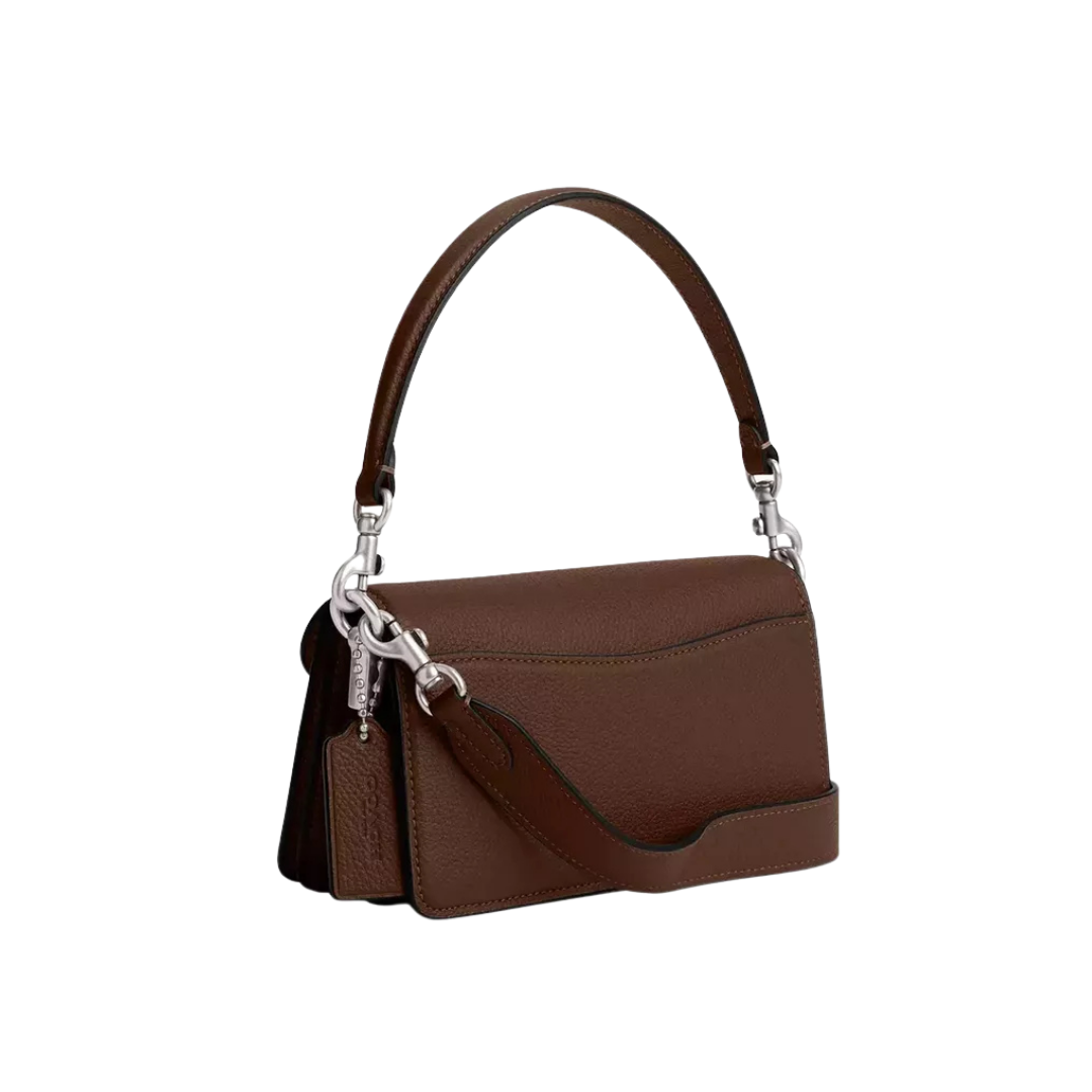 COACH Tabby Shoulder Bag Brown 20 Silver logo
