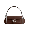 COACH Tabby Shoulder Bag Brown 20 Silver logo