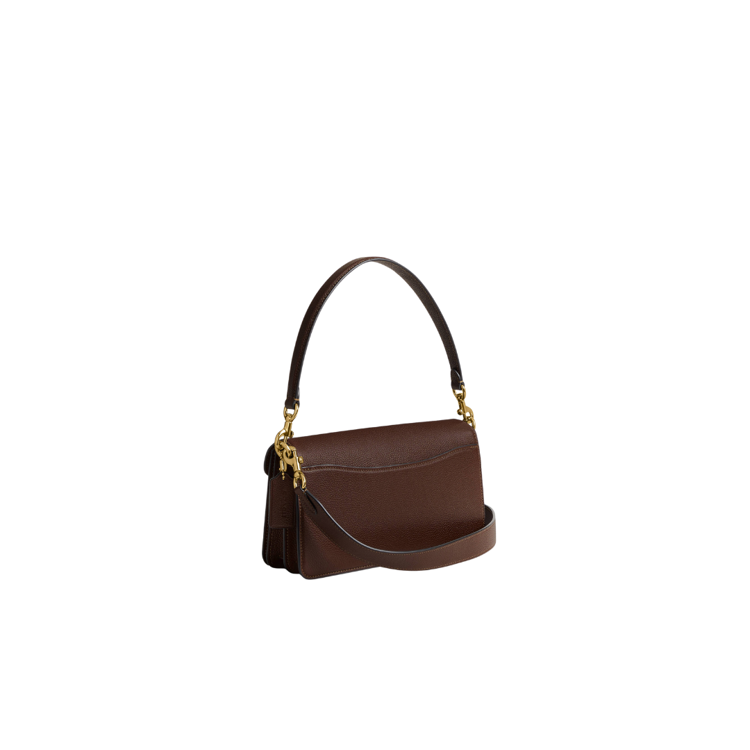COACH Tabby Shoulder Bag Brown 20cm Golden logo