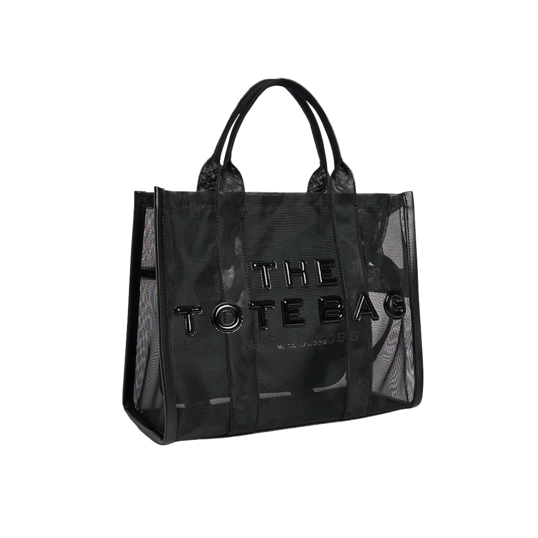Marc Jacobs Appliqued Mesh Tote Bag Black