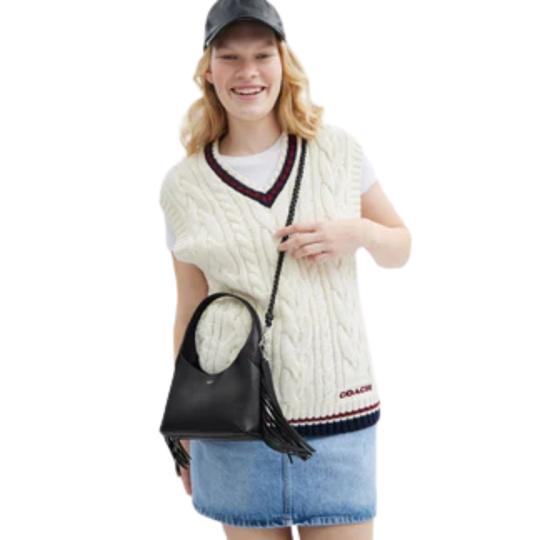 COACH Brooklyn Shoulder Bag 23 With Fringe