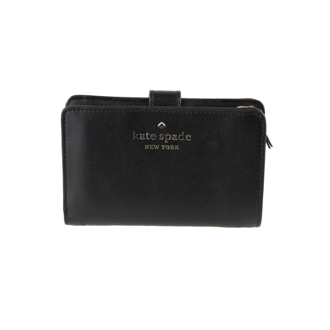 Kate Spade Compact Bifold Wallet Saffiano Black
