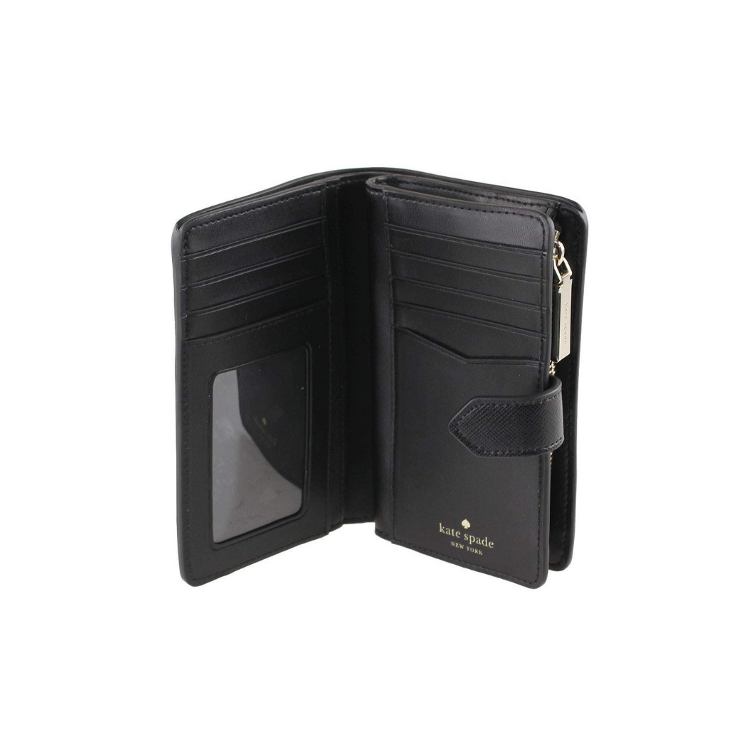 Kate Spade Compact Bifold Wallet Saffiano Black