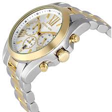 MK BRADSHAW SILVER & GOLD TONE SILVER DIAL QUARTZ (Unisex)