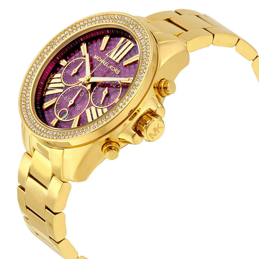 Michael Kors Wren-MK6290 Purple & Gold 39mm (Women)