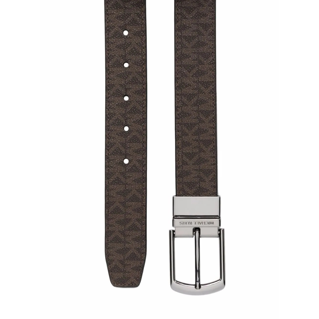 Michael Kors Reversible Signature Logo and Leather Belt ( Brown )