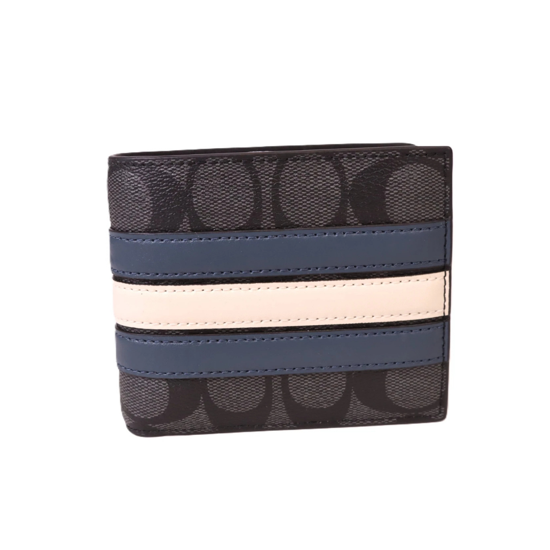 COACH 3 In 1 Wallet In Signature Canvas With Varsity Stripe