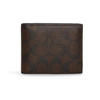 Coach Men's 3 in 1 Wallet (Signature Canvas, Mahogany Multi)