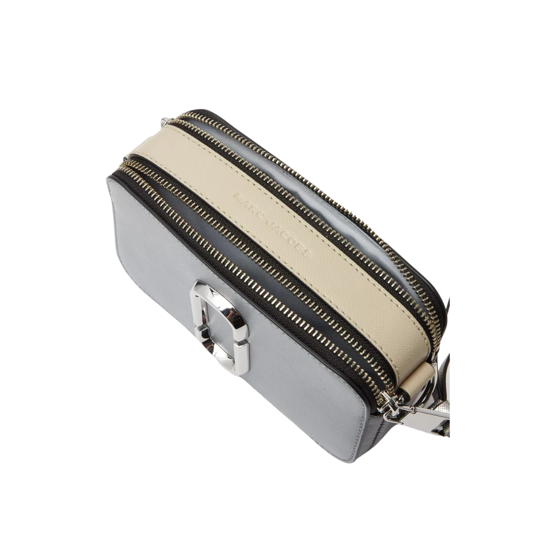 MARC JACOBS Saffiano Small Snapshot Camera Bag Wolf Grey