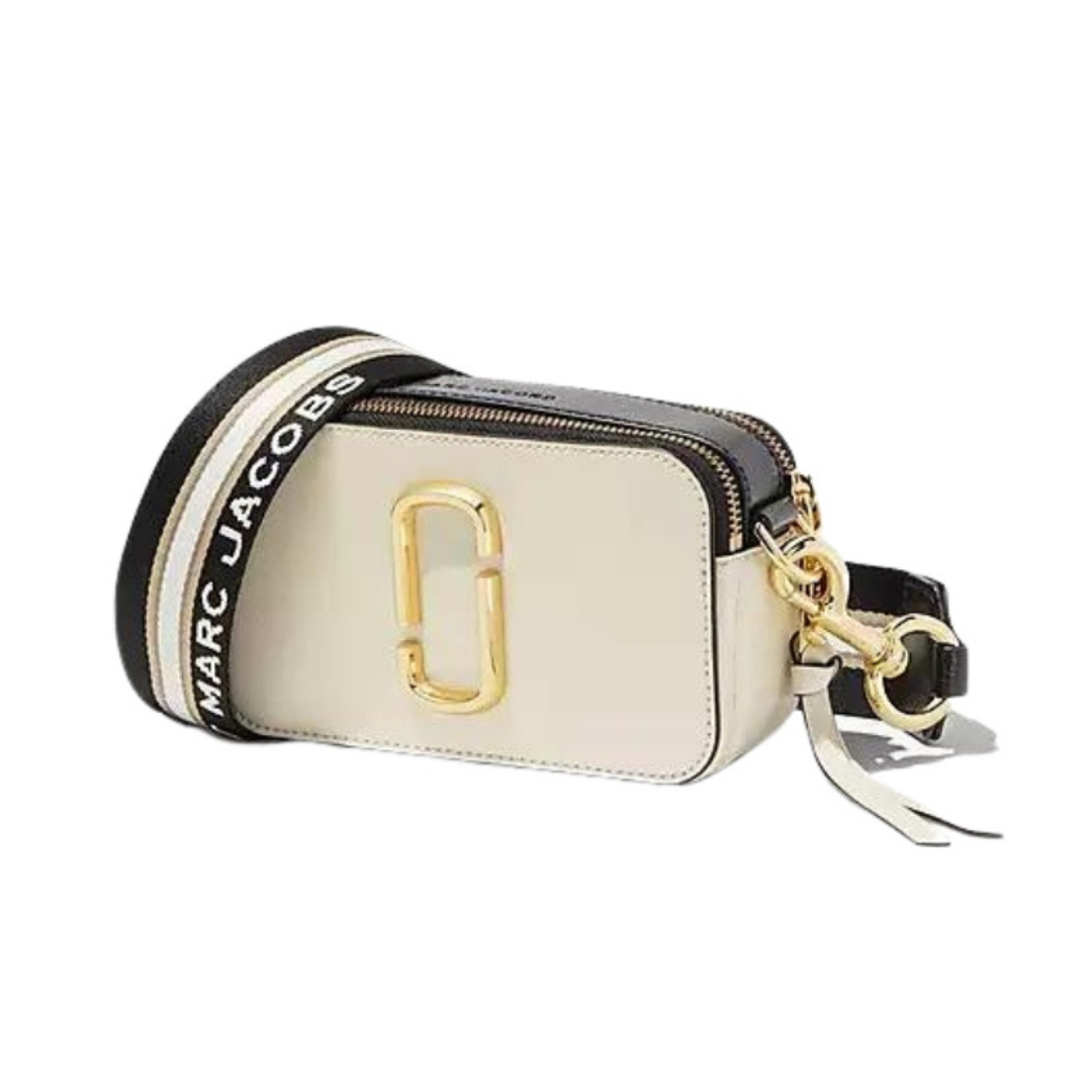 MARC JACOBS The Snapshot In Saffiano Leather New Cloud White-Multi