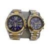 MICHAEL KORS BRADSHAW CHRONOGRAPH STAINLESS STEEL TWO TONE BLUE DIAL